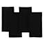 Set of 4 Black Linen-Like Cotton Napkins, 18"