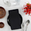 Set of 4 Black Linen-Like Cotton Napkins, 18"