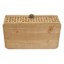 Small Brown Rattan Box with Clear Lid, 12x7