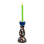 8In Red And Blue Floral Taper Holder