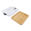 Make & Take Flat Bamboo Serving Board with Lid,11x14