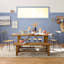 Honeybloom Massena Natural Wooden Dining Table, 72"