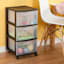 Sterilite 3-Drawer Storage Cart, Black