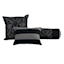 7-Piece Grey Deluxe Flocked Lace Premium Comforter Set, Queen