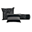 7-Piece Grey Deluxe Flocked Lace Premium Comforter Set, King