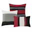 7-Piece Red & Black Embroidered Pintuck Premium Comforter Set, Queen