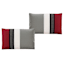 7-Piece Red & Black Embroidered Pintuck Premium Comforter Set, Queen