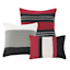 7-Piece Red & Black Embroidered Pintuck Premium Comforter Set, King