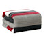 7-Piece Red & Black Embroidered Pintuck Premium Comforter Set, King