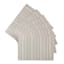 Set of 6 Sandford Ivory Woven Vinyl Placemats, 18x13