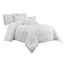 7-Piece White Embroidered Premium Comforter Set, Queen