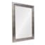 Antiqued Silver Barb Framed Rectangle Wall Mirror, 24x36