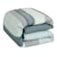 7-Piece Grey Striped Embellished Comforter Set, Queen