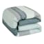 7-Piece Grey Striped Embellished Comforter Set, King
