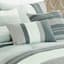 7-Piece Grey Striped Embellished Comforter Set, King