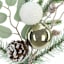 Ornament Ball, Greenery & Pinecone Pick, 16"