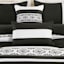 7-Piece Berat Black & White Comforter Set, Queen