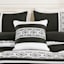 7-Piece Berat Black & White Comforter Set, Queen