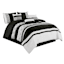 7-Piece Berat Black & White Comforter Set, King
