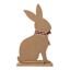 Honeybloom Whitewashed Wooden Sitting Easter Bunny, 24"