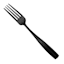 Percy Salad Fork, Satin Black