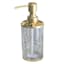 Providence Gold Metal Glass Soap Dispenser, 8"