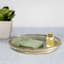 Providence Gold Glass Metal Amenity Tray, 11"