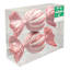 Mrs. Claus' Bakery 2-Count Pink & White Candy Shatterproof Ornaments, 6.3"