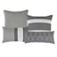 7-Piece Parker Grey Striped Comforter Set, Queen