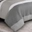 7-Piece Parker Grey Striped Comforter Set, Queen