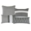 7-Piece Parker Grey Striped Comforter Set, King