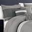 7-Piece Parker Grey Striped Comforter Set, King