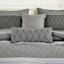 7-Piece Parker Grey Striped Comforter Set, King