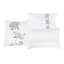 7-Piece Josephine White Floral Design Comforter Set, Queen