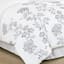 7-Piece Josephine White Floral Design Comforter Set, Queen