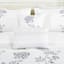 7-Piece Josephine White Floral Design Comforter Set, Queen