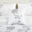 7-Piece Josephine White Floral Design Comforter Set, Queen