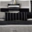 7-Piece Finley Black & Grey Striped Comforter Set, Queen