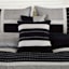 7-Piece Finley Black & Grey Striped Comforter Set, Queen