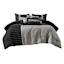7-Piece Finley Black & Grey Striped Comforter Set, King
