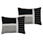 7-Piece Finley Black & Grey Striped Comforter Set, King