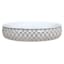 Providence Charlotte White & Gold Checkered Soap Dish, 5.5"