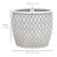 Providence Charlotte White & Gold Checkered Toothbrush Holder, 4.5"