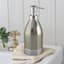 Providence Esme Silver Matte & Shiny Steel Soap Dispenser, 7"