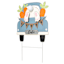 Homespun Easter Blue Happy Easter Truck Yard Stake, 24"