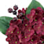 Red Hydrangea & Berry in Blue & White Vase, 8"