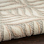 (E526) Ivory & Silver Leaf Outdoor Area Rug, 7x10