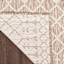 (E527) Beige Moroccan Outdoor Area Rug, 5x7
