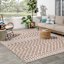 (E527) Beige Moroccan Outdoor Area Rug, 5x7