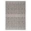 (E529) Charcoal Moroccan Outdoor Area Rug, 5x7